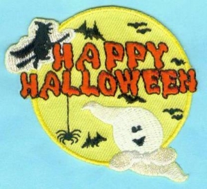Happy Halloween Ghost/Witch (Iron-On)