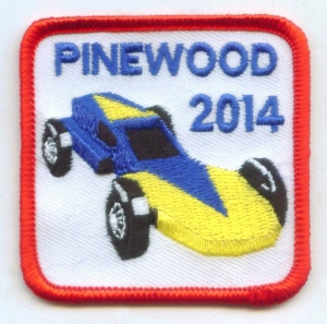 Pinewood 2014 Square Red Border (Iron-On)