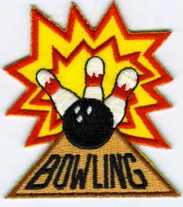 Bowling Ball &amp; Pins-Iron On