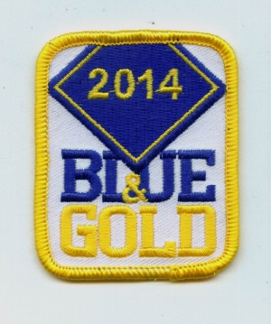 Blue &amp; Gold 2014 Rectangle (Iron-On)