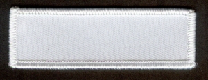 White Twill with a White Merrowed Border.
